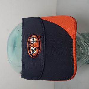 Auburn University Tigers Sun Visor Hat Adjustable Backing. Orange & Blue